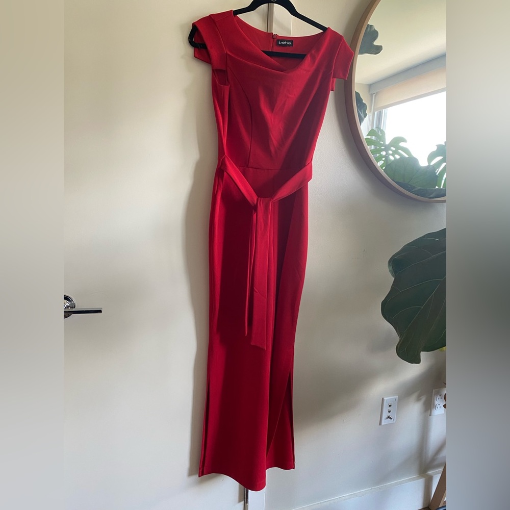 Bebe red jumpsuit